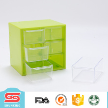 eco friendly small table 6 grids plastic baby drawer for selling